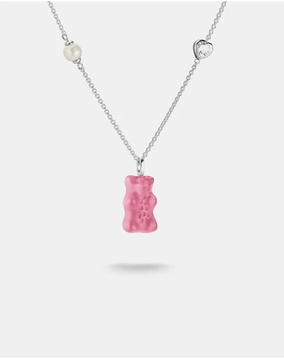 THOMAS SABO - THOMAS SABO Necklace with pink goldbears pendant & freshwater pearl