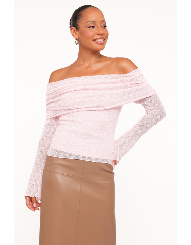 Petal & Pup - Wilma Off Shoulder Top - Light Pink