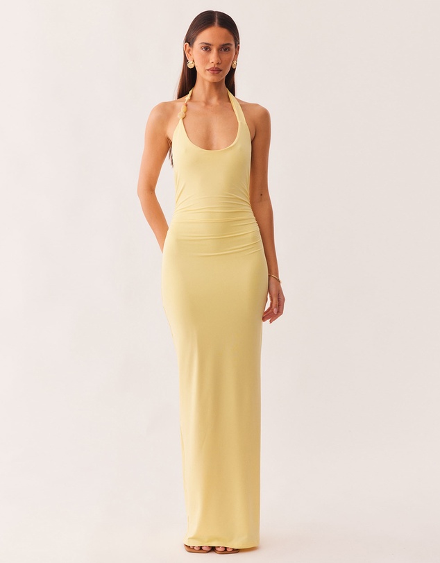 SNDYS - LEXIE TWIST HALTER MAXI DRESS - ICONIC EXCLUSIVE