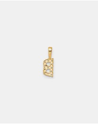 Zoe Olivia - 9K Gold Lab Grown Diamond Initial B Pendant