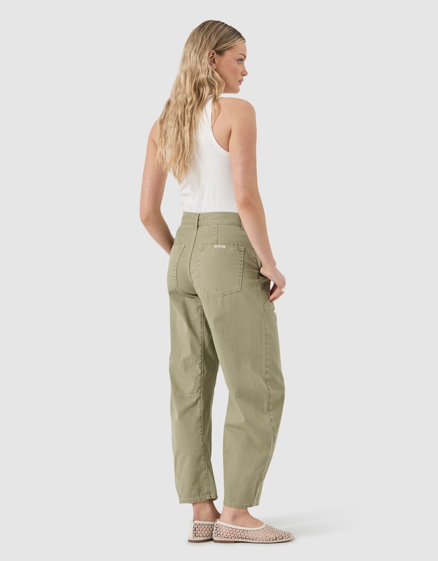 Rolla's - Gigi Barrel Drill Jean - Summer Olive