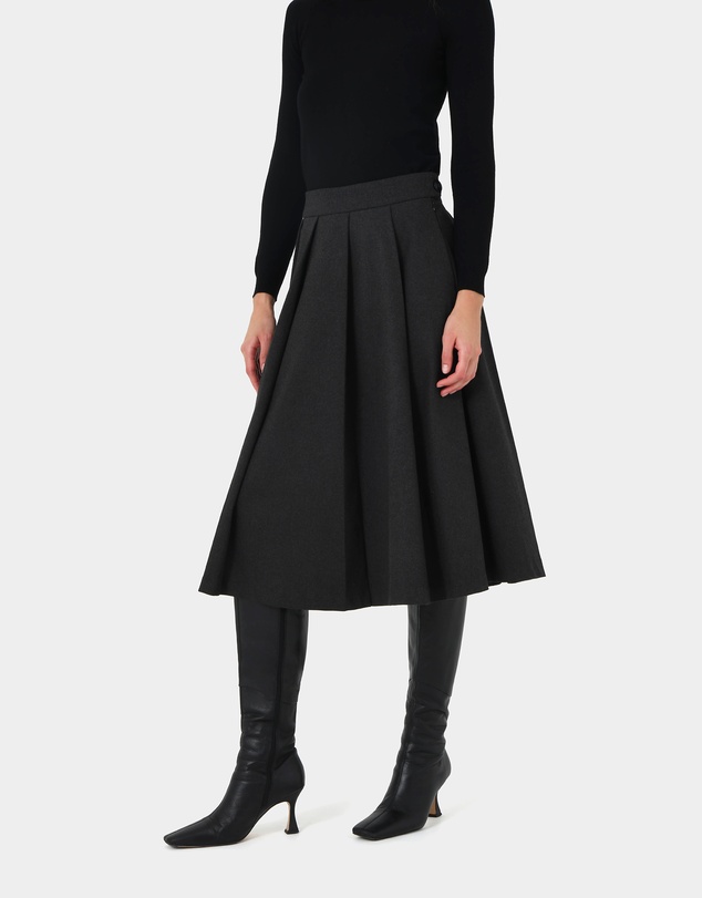 Forcast - Ryan Pleated Midi Skirt
