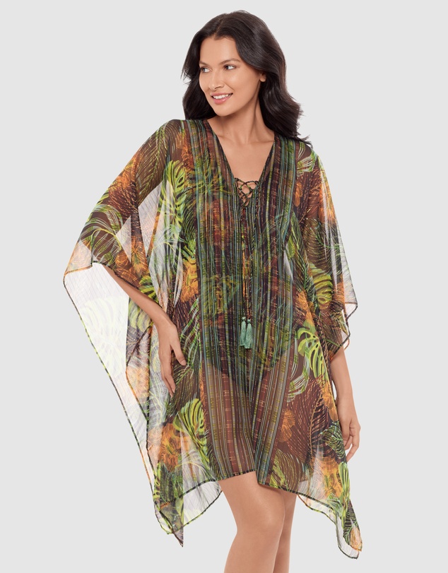 Miraclesuit Swimwear  - Sunset Islet Sheer Chiffon Caftan Beach Cover Up