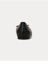 Polo Ralph Lauren - Pointed Leather Ballet Flats - Women's