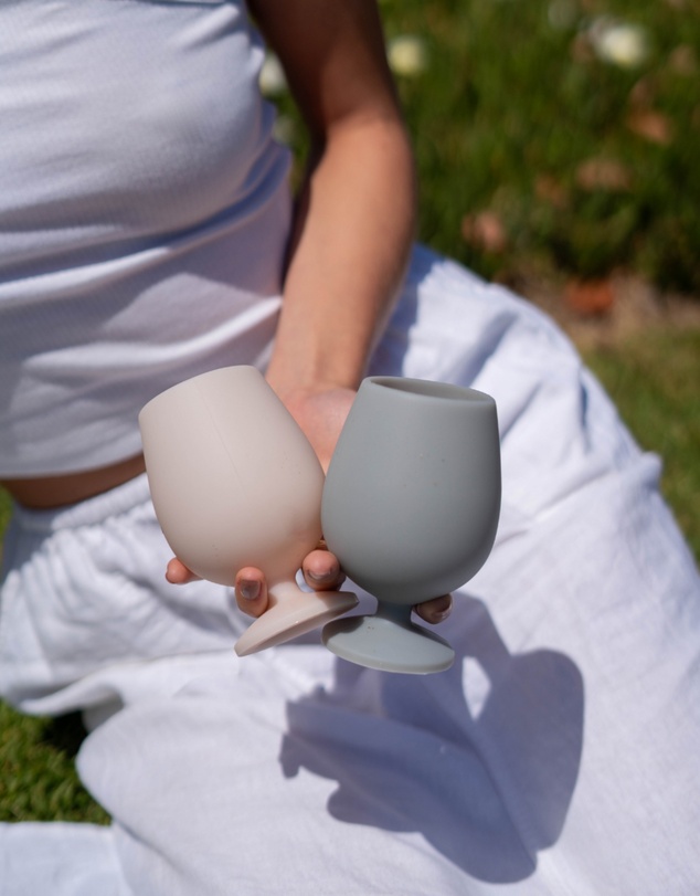 porter green - stemm | silicone unbreakable wine glasses