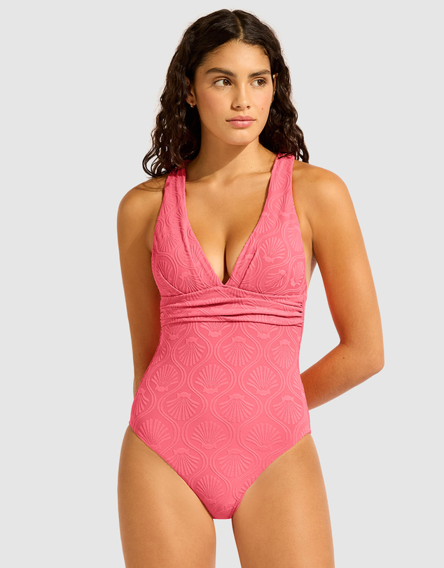 Seafolly - Luna V Neck One Piece Swimsuit