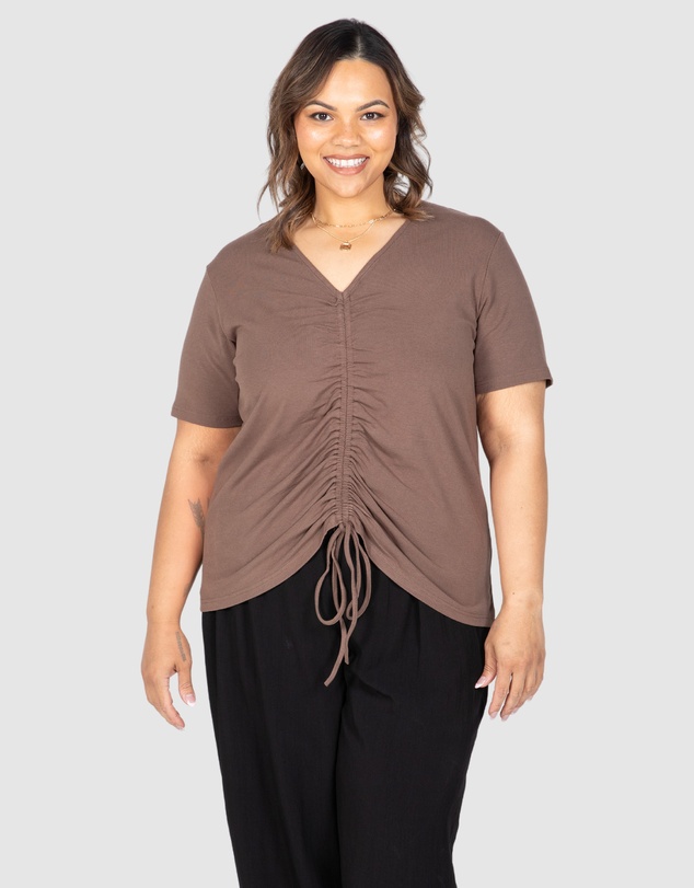 Love Your Wardrobe - Maya Ruched Front Tee
