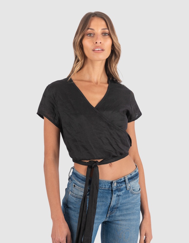 CAMIXA - VERONICA Wrap Linen Shirt