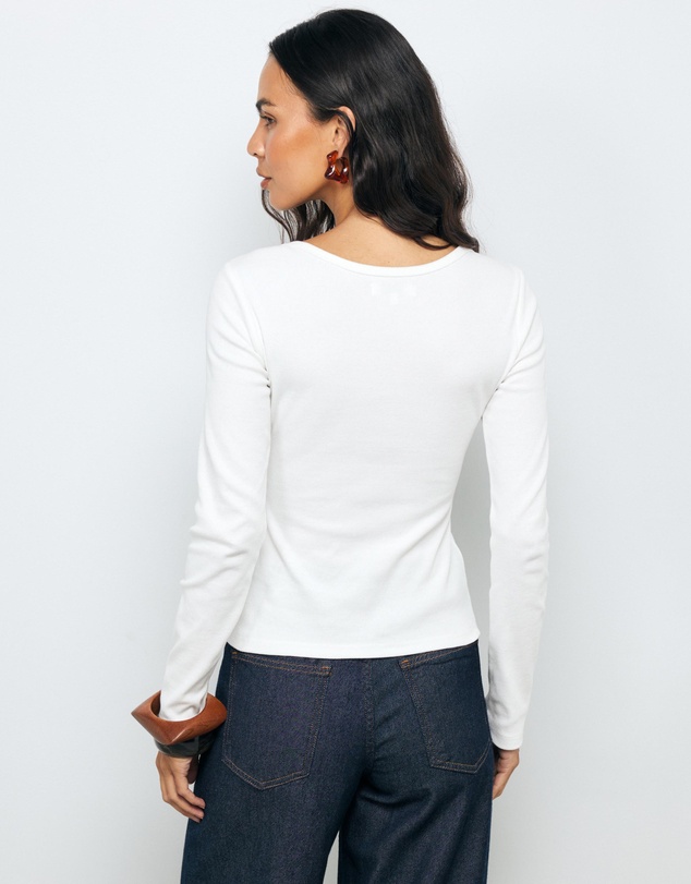 AERE - Sara Long Sleeve Rib Top