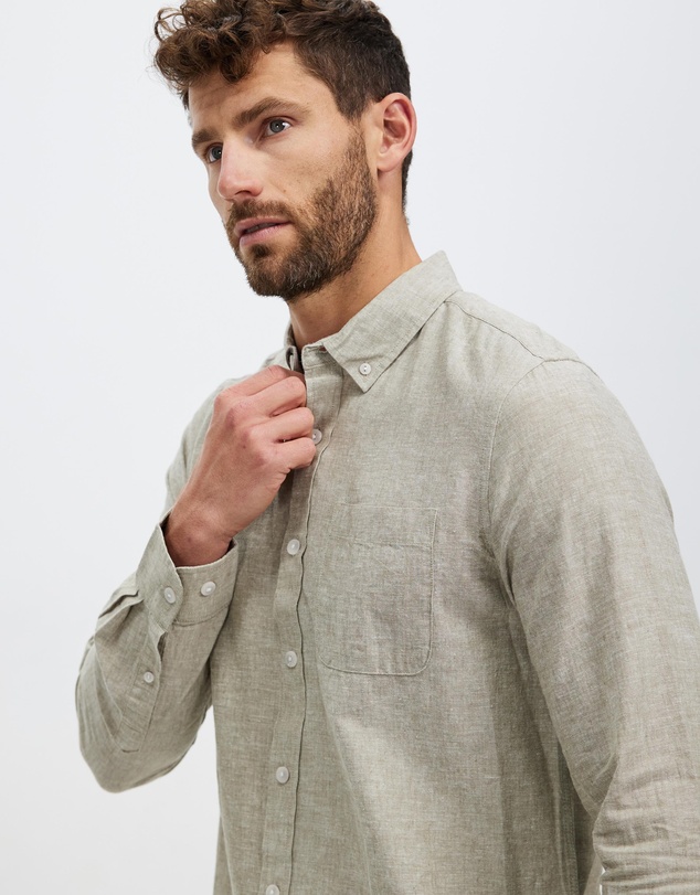 Staple Superior - Hamilton Linen Blend LS Shirt