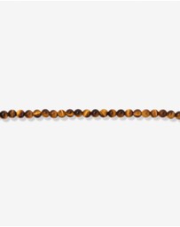 Michael Hill - 6mm Tiger's Eye Bead Bracelet in Sterling Silver