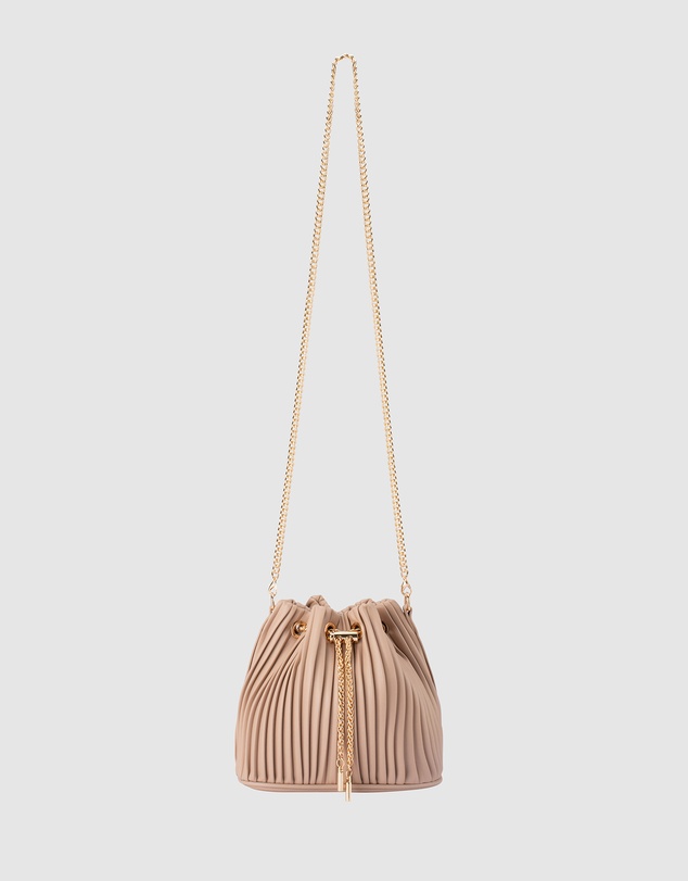 Olga Berg - Remi Pleated Drawstring Bag