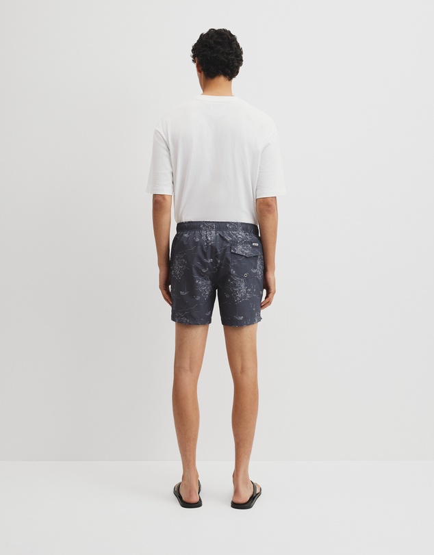 Country Road - Coastline Print Swim Straight Short