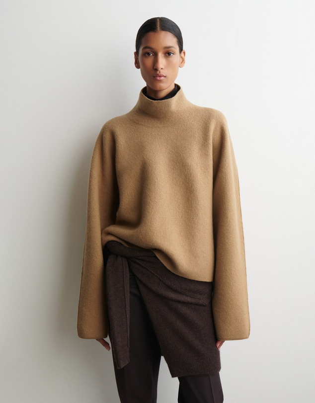 COS - Boiled-Wool Funnel-Neck Jumper