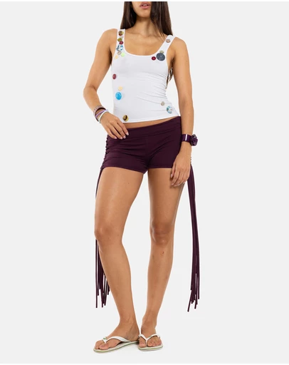 Jaded London - Macrame Fold Over Micro Shorts
