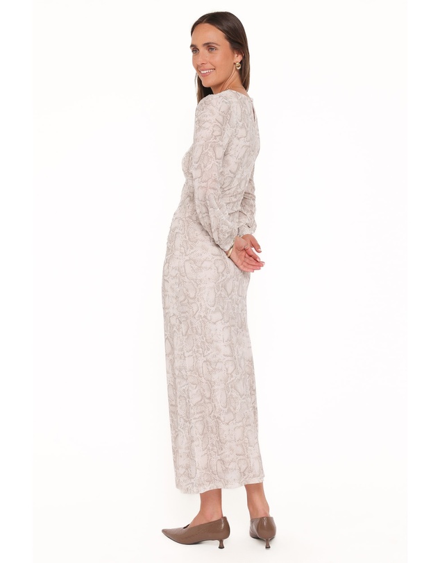 Petal & Pup - Clemens Mesh Maxi Dress - Snake Print