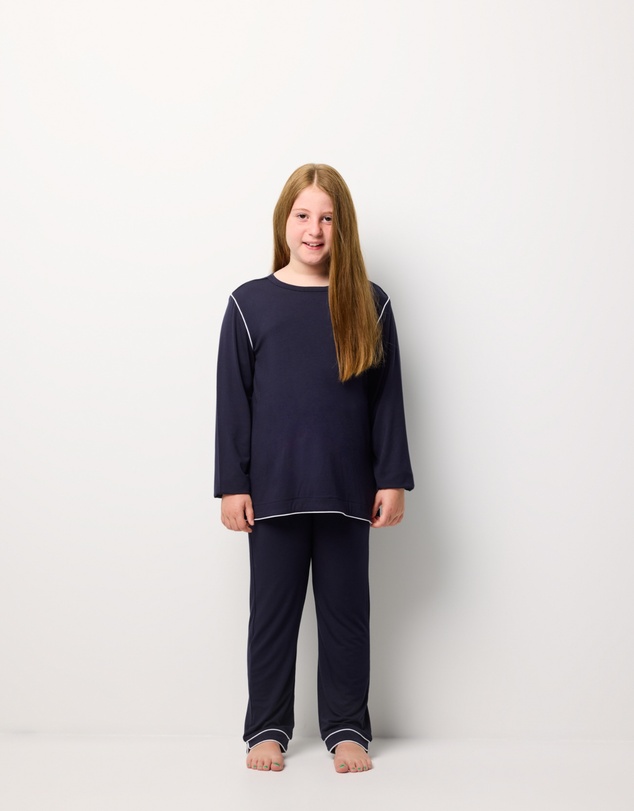 Wanderluxe Sleepwear - Jones TENCEL™ Modal Long Top & Long Pants (Girls)