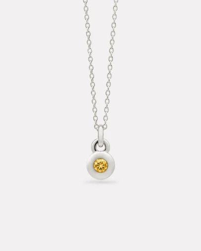 Najo - November Silver & Citrine Birthstone Necklace