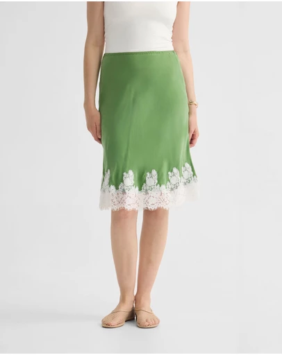 Oxford - Frieda Lace Trim Skirt