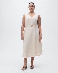 M.N.G - Laura Belt Linen Dress