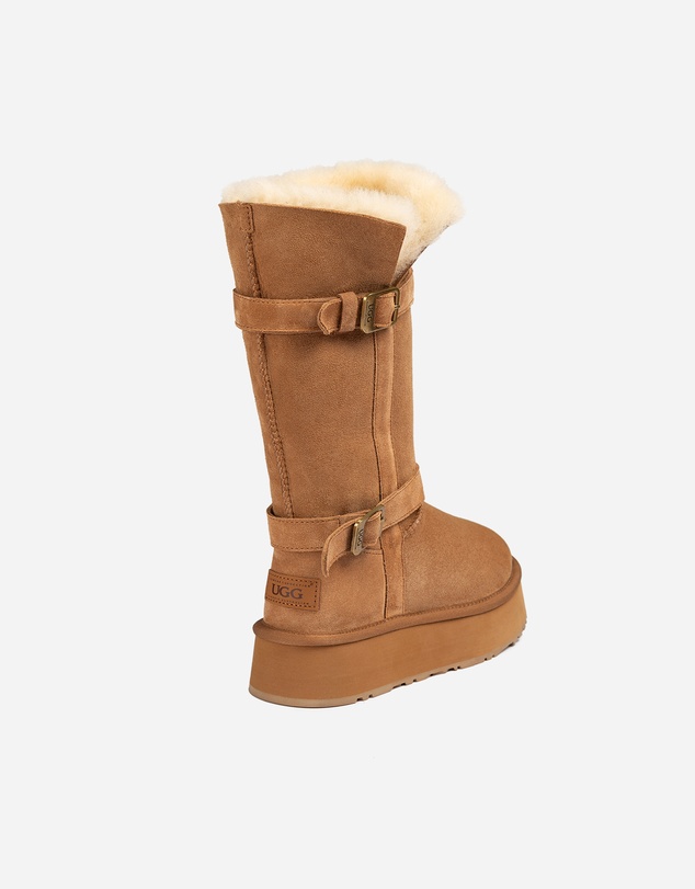 Ozwear Connection Uggs - Ugg Classic Platform Buckle Long Boots (4.5cm) (Water Resistant)