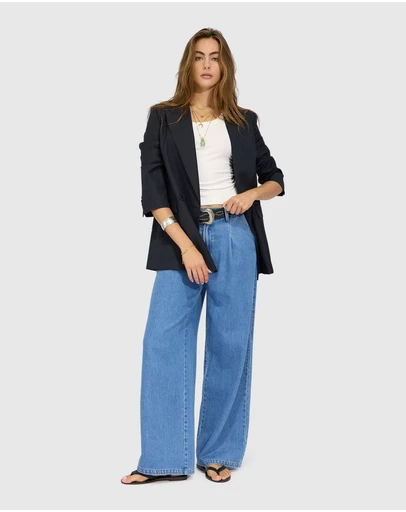 Belle & Bloom - Ready For Your Love Denim Washed Wide Leg Pant