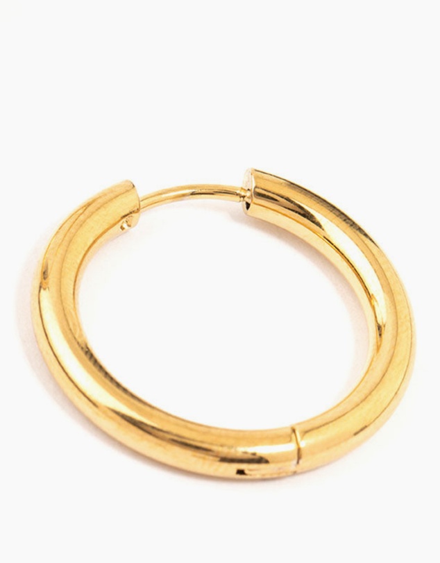 Lovisa - Waterproof Gold Plated Stainless Steel Clicker Hoop Earrings 24 MM