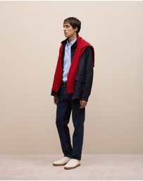 Trenery - Cotton Twill Zip Through Jacket in Navy