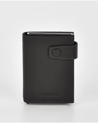 Cobb & Co - Healy Metal Chamber RFID Safe Leather Card Wallet