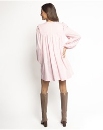 Petal & Pup - Wyatt Long Sleeve Mini Dress - Pink