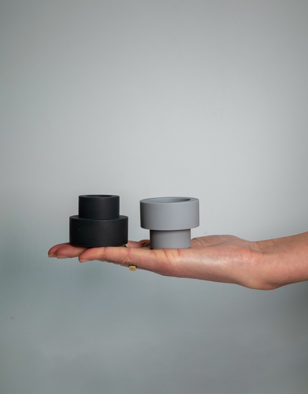porter green - flipp sml silicone unbreakable candle holder set