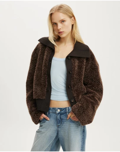 Cotton On - Oslo Faux Fur Jacket