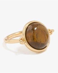 Lovisa - Gold Plated Tiger's Eye Round Ring