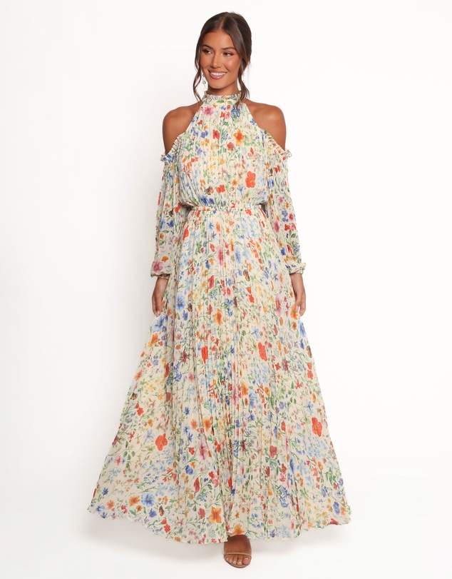 Petal & Pup - Hilary Pleated Maxi Dress - Garden Floral