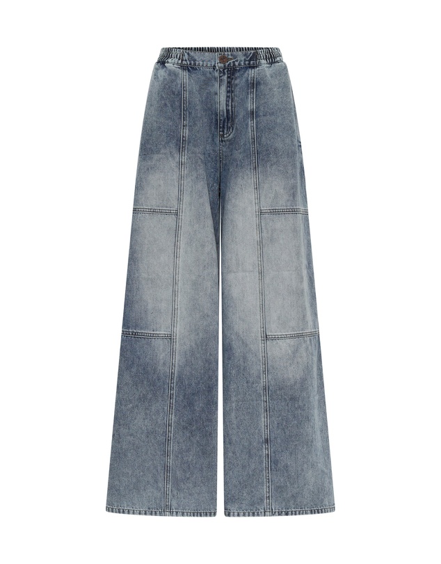 ONE TEASPOON - Blue Blossom Denim Palazzo Pants