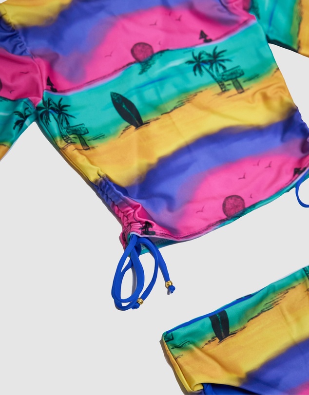 Olga Valentine - Long Sleeve 2-Piece Swim Set