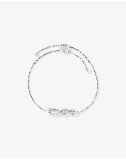 Michael Hill - 0.15 Carat TW Diamond Knots Bolo Bracelet in Sterling Silver