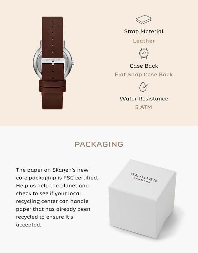 Skagen - Signatur Brown Analogue Watch