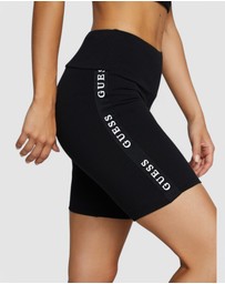 GUESS - Aline Active Logo Bike Shorts