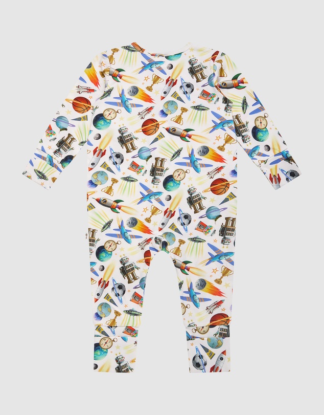 Fleur Harris - 'Outer Space' Timeless Coverall in Cloud White