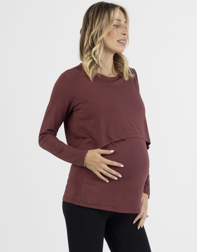 Angel Maternity - Leonie Maternity/ Nursing Flip Panel Top