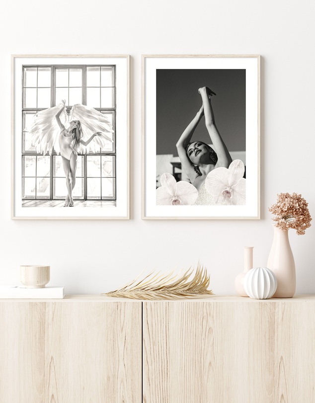 Olive et Oriel - Orchids Girl II Art Print