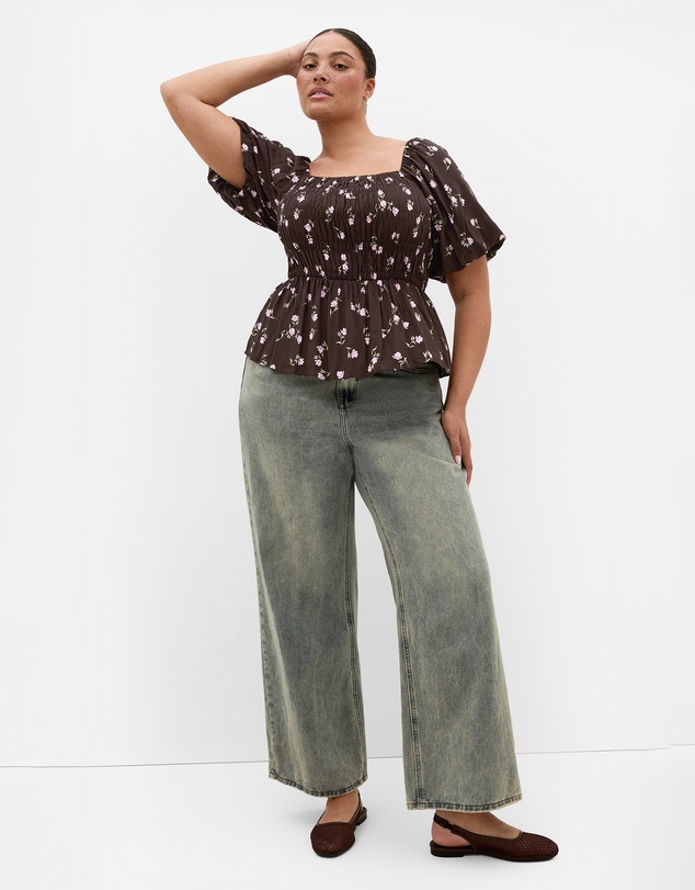 City Chic - Aire Field Print Top
