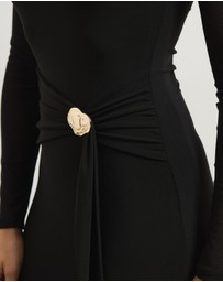 Atmos&Here - Dani Long Sleeve Mesh Midi Dress