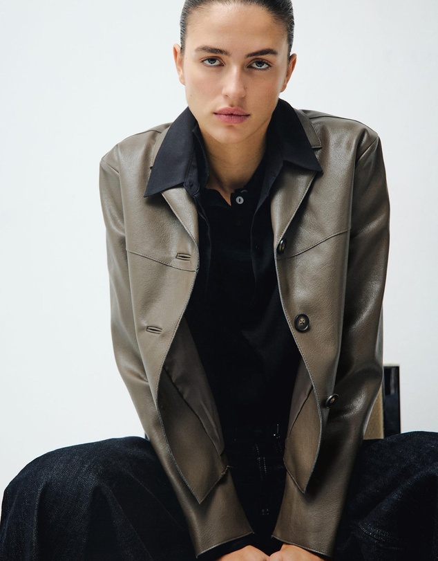 M.N.G - Faux-Leather Jacket With Pockets