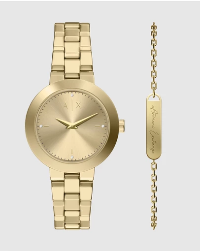 Armani Exchange - Gold Tone Analogue Watch