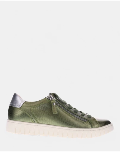 Mia Vita - Luna Zip Casual Sneaker - Green