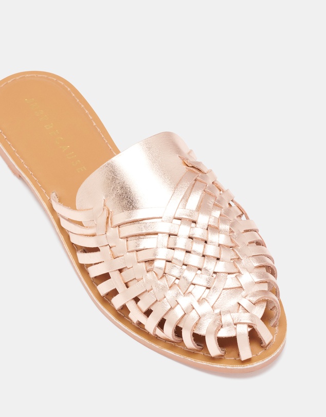 Just Because - Telugu Leather Flat Sandals