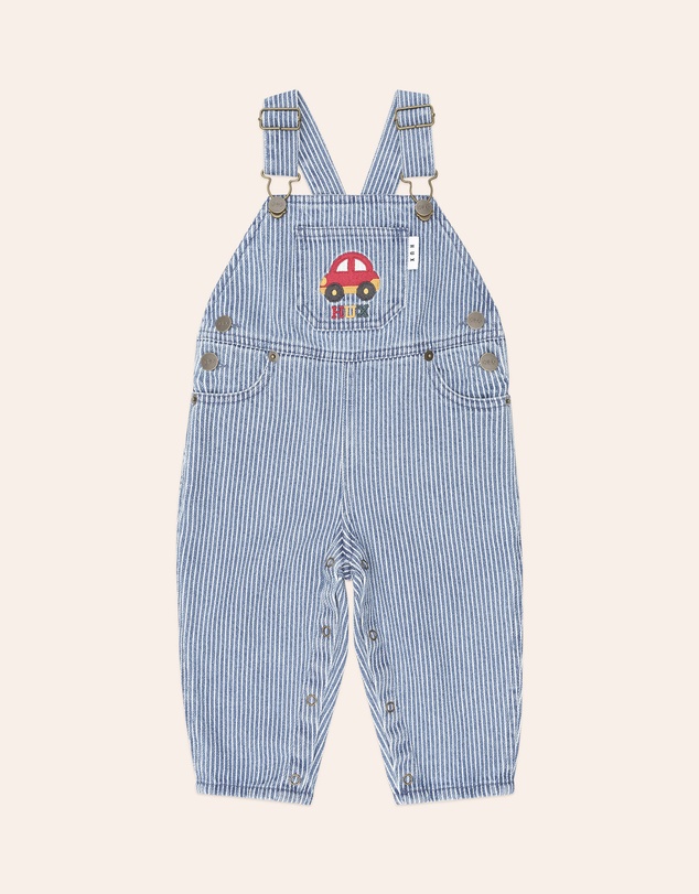 Huxbaby - Car Denim Stripe Overalls - Babies-Kids