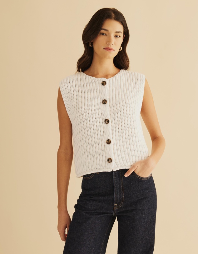Atmos&Here - Pia Open Knit Vest